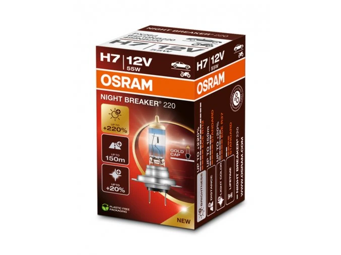 Osram 12V H7 55W PX26d NightBreaker 220 +220%